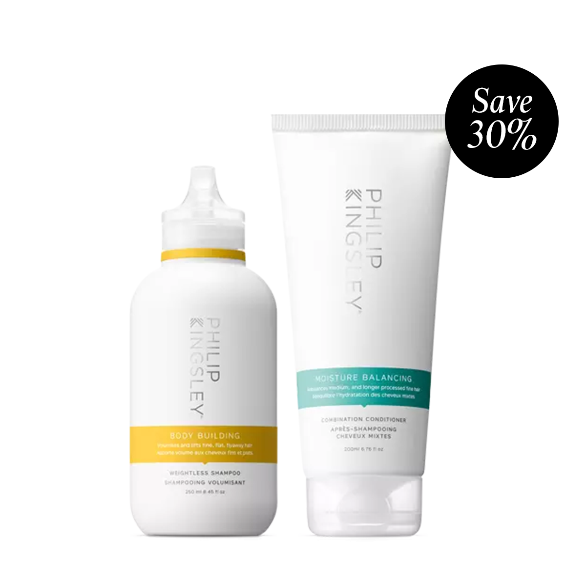 Body Building Weightless Shampoo & Moisture Balancing Combination Conditioner Duo